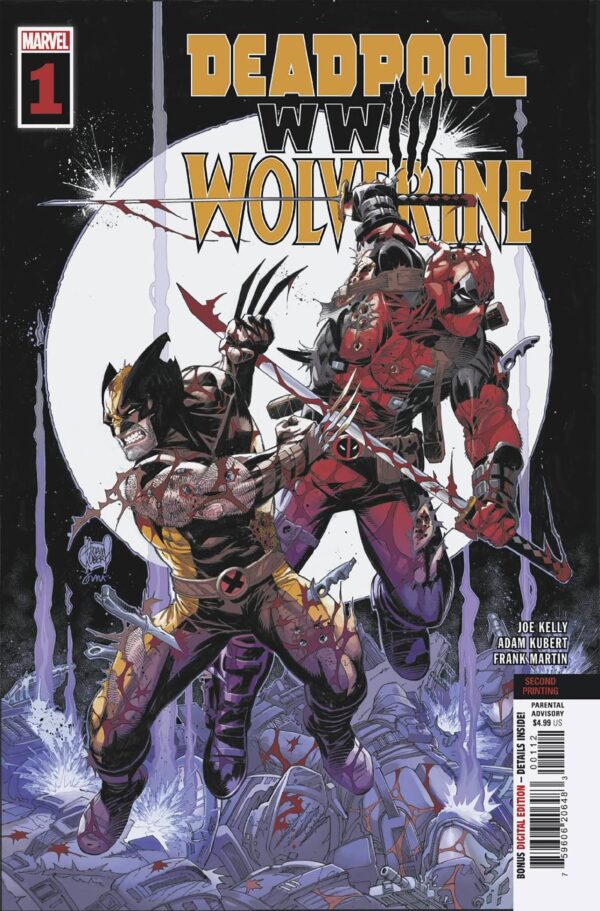 Deadpool Wolverine Wwiii #1 2nd Ptg Adam Kubert Variant