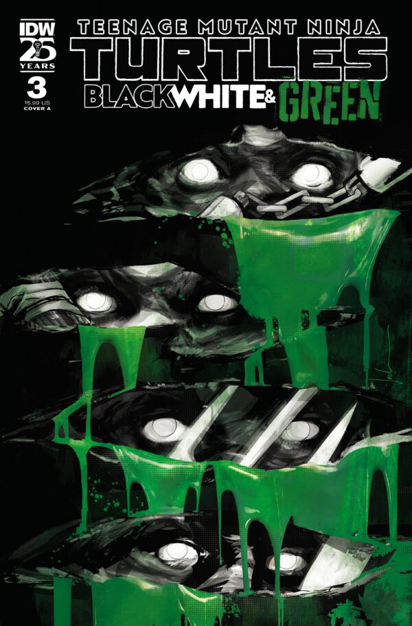 Tmnt Black White & Green #3 Cover A Jock